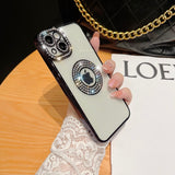 Luxury Bling Diamond Phone Case for iPhone 11 Pro Max 14 Pro Transparent Silicon Soft Gir&#39;s Cover Cases for iPhone 12 13 Pro Max