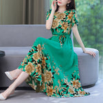 New Fashion 2023 Summer Long Party Dresses For Women Short Sleeve O-Neck Elegant Summer Dress Woman Clothing