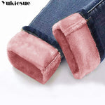 Winter Warm Jeans Woman 2022 High Waist Casual Velvet Ladies Trousers Female Pantalon Denim jeans for Women Pants clothe