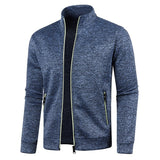 2022 Autumn Winter Men&#39;s Zipper Knit Long Sleeves Thin Cashmere Fashion Top Sweater Coat