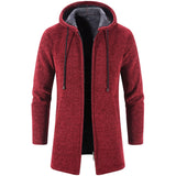 Men&#39;s Sweaters Coat Autumn Winter New Hot Warm Zipper Medium Long Cardigan Sweaters Man Casual Knitwear Sweatercoat mens clothes