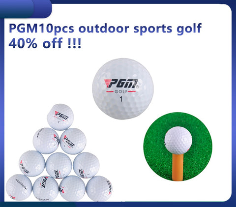 Pgm10pcs Outdoor Sports Golf Game Training Competition Rubber Three Layer High-Grade Golf White Golf Accessories