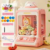 Mini Claw Machine Toys for Children DIY Automatic Doll Machines Coin Operated Play Game Claw Crane with Music Kids New Year Gift