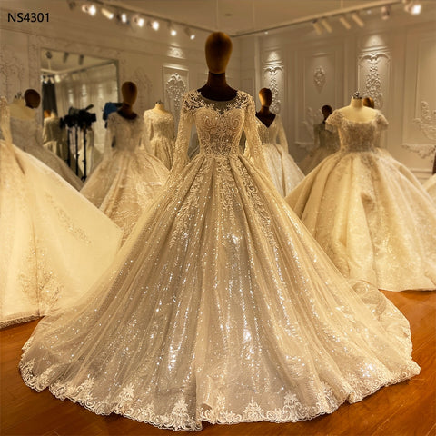 NS4301 Simple A-line Wedding Dress