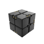 Metal Infinity Cube Anti Stress Aluminum Alloy Easy Play Office Flip Cubic Fidget Toy Gift for Kid Adults Autism Anxiety Relief