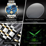 OLEVS Top Brand Men&#39;s Watches Classic Roman Scale Dial Luxury Wrist Watch for Man Original Quartz Waterproof Luminous Male reloj