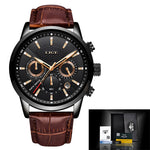 Watches Mens 2023 Top Brand Luxury Casual Leather Quartz Men Watch Man Business Clock Male Sport Waterproof Date Chronograph