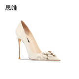 2022 New Fashion High Heels Women&#39;s Stiletto  Pointed Toe Office High Pumps Bride Designers Shoes Sexy Party Wedding Shoes6-8-10