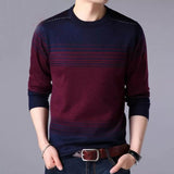 Autumn Winter Casual Loose Vintage Striped Sweaters Man Long Sleeve All Match Pullover Male Keep Warm Fashion Gentmen Clothes