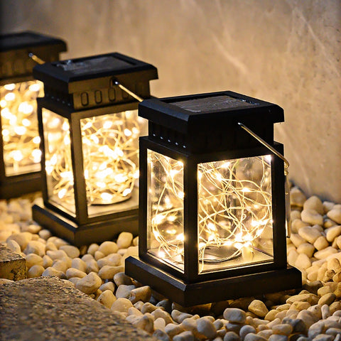 Solar Lantern Light LED Waterproof Portable Garden Decor Hanging Light Outdoor Yard Festival Decor Atmosphere Lamp Power Solar