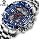 2023 Top Brand Luxury Digital Mens Watches Top Luxury Sport Quartz Wristwatch For Men All Steel Military Waterproof Clock+Box