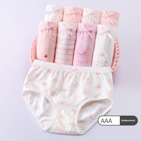 3-8 years old girls&#39; underwear P baby middle-aged girl A class cotton student children&#39;s triangle shorts female