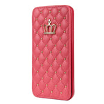 Wallet Flip Leather Phone Case For iPhone 14 13 12 Pro Max 11 Xr Xs X Cute Crown Bling Cover For Apple 7 8 Plus SE2020 Card Solt