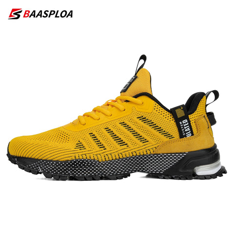 Men&#39;s Running Shoes Baasploa 2022 Male Sneakers Shoes Breathable Mesh Outdoor Grass Walking Gym Shoes For Men Plus Size 41-50