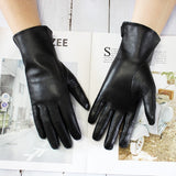 Touch Screen Sheepskin Driver Driving Gloves Female Color Leather Unlined Thin Fashion Straight Style Motorcycle Riding Gloves