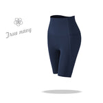 DANCEFISH Women Riding Pants Side Pocket Hight Weight Butt Lift Activewear Runing Training Fitness Sportwear Yoga Shorts