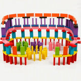 120pcs/set Domino Toys Children Wooden Toys Colored Domino Blocks Kits Early Learning Dominoes Games Educational Children Toys