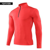 Men Compression Running T Shirt Fitness Tight Long Sleeve Sport Shirt Training Jogging Gym Quick Dry Sportswear