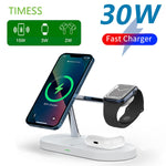 3 in 1 Wireless Charger Stand For Magsafe iPhone 12 13 14 pro max Airpods Pro 2 3 Apple Watch 8 7 6 QI Fast Charging Station