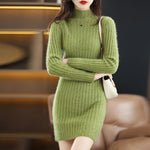 Autumn and Winter 2022 Long Women&#39;s Sweater 100% Mink Cashmere High Neck Knitted Pullover Korean Fashion Soft Women&#39;s Top