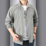 New Fashion Quick Drying Breathable Jacket for Man Loose Casual Stand Collar Coats Pocket Solid Outwears Sports Men&#39;s Clothing