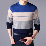 Autumn Winter Casual Loose Vintage Striped Sweaters Man Long Sleeve All Match Pullover Male Keep Warm Fashion Gentmen Clothes