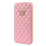 Wallet Flip Leather Phone Case For iPhone 14 13 12 Pro Max 11 Xr Xs X Cute Crown Bling Cover For Apple 7 8 Plus SE2020 Card Solt