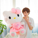 55cm Sanrio Cute Hello Kitty Pink My Melody Plushie Doll Stuffed Toys For Children Baby Kids Girls Birthday Xmas Surprise Gifts