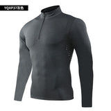 Men Compression Running T Shirt Fitness Tight Long Sleeve Sport Shirt Training Jogging Gym Quick Dry Sportswear