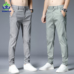 Summer New Thin Casual Pants Men 4 Colors Classic Style Fashion Business Slim Fit Straight Cotton Solid Color Brand Trousers 38
