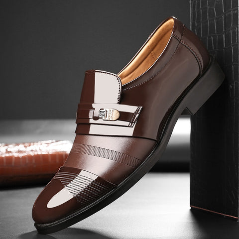 wedding dress suit formal shoes men loafers men slip on men dress shoes business shoes men oxford leather zapatos hombre vestir9