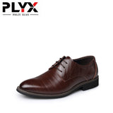 PHLIY XUAN New 2019 Men Dress Shoes Leather Formal Wedding Shoes Oxford Office Shoes Zapatos Hombre Brown Shoes Plus Size 38-48