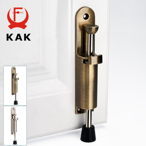 KAK Zinc Alloy Foot-operated Lever Door Stops Adjustable Kickdown Bronze Door Holder Door Stop Hardware Door Buffer Fittings