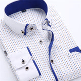 Big Size 4XL Men Dress Shirt 2016 New Arrival Long Sleeve Slim Fit Button Down Collar High Quality Printed Business Shirts MCL18