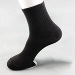5 Pairs All Seasons Men&#39;s Business Casual Cotton Socks Spring Summer Autumn Winter Solid Colors Crew Socks Male Breathable Socks