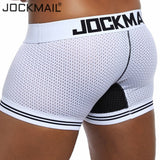 JOCKMAIL Brand Underwear Boxer Men Breathable Mesh Men&#39;s Boxers Male Underpants Sexy Panties Cotton Mens Bodysuit Trunks Pant