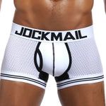 JOCKMAIL Brand Underwear Boxer Men Breathable Mesh Men&#39;s Boxers Male Underpants Sexy Panties Cotton Mens Bodysuit Trunks Pant