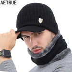 AETRUE Winter Hat Skullies Beanies Hats Winter Beanies For Men Women Wool Scarf Caps Balaclava Mask Gorras Bonnet Knitted Hat
