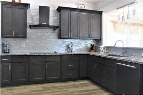 2020 contemporary kitchen cabinets double-walls dark wood cabinets open concept  Kitchen remodel CK202