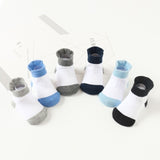 6 Pairs/lot 0 to 5 Years Anti-slip Non Skid Ankle Socks With Grips For Baby Toddler Kids Boys Girls All Seasons Cotton Socks
