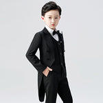New Fashion High Quality Children Tuxedo Kids Suit Boys For Wedding Piano Host Performance Double Breasted Size 100-170 Year