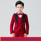 New Fashion High Quality Children Tuxedo Kids Suit Boys For Wedding Piano Host Performance Double Breasted Size 100-170 Year