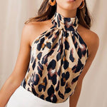 Summer tshirt Women Tops 2020 Sexy Leopard Print Tops Girl T-Shirts Casual Halter T Shirt Female Sleeveless Plus Size S-4XL