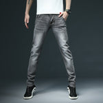 2020 New Men&#39;s Skinny White Jeans Fashion Casual Elastic Cotton Slim Denim Pants Male Brand Clothing Black Gray Khaki