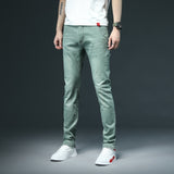 2020 New Men&#39;s Skinny White Jeans Fashion Casual Elastic Cotton Slim Denim Pants Male Brand Clothing Black Gray Khaki