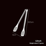 Stainless Steel Food Tongs Kitchen Utensils Buffet Cooking Tool Anti Heat Bread Clip Pastry Clamp Utensil Tongs