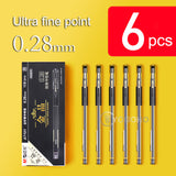 12pcs/box 0.28mm Ultra Fine point Gel Pen black ink refill gel pen for school office supplies stationary pens stationery