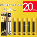 12pcs/box 0.28mm Ultra Fine point Gel Pen black ink refill gel pen for school office supplies stationary pens stationery