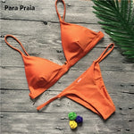 9 Colors Solid Bikini Set 2021 Sexy Push Up Swimwear Women Brazilian Swimsuit Low Waist Biquini Halter Two Pieces Bathing Suit