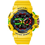 SMAEL Military Watches Men Sport Watch Waterproof Wristwatch Stopwatch Alarm LED Light Digital Watches Men&#39;s Big Dial Clock 8043